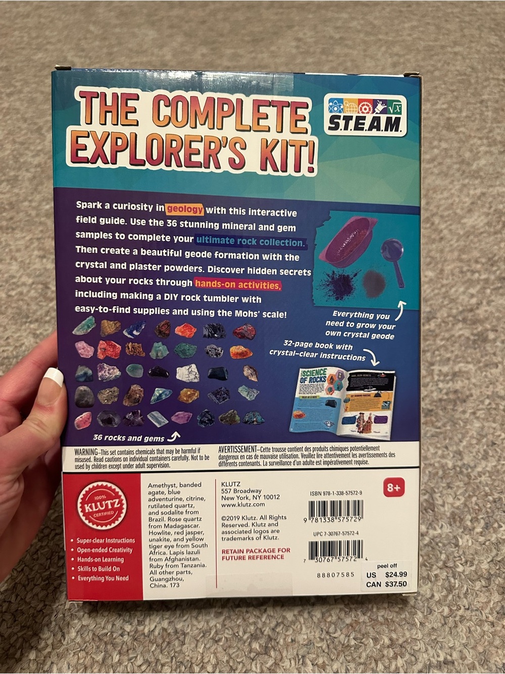 Klutz: Maker Lab: Rocks, Gems & Geodes - Picture 3 of 3